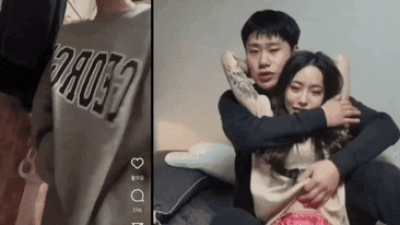 방송키고 여친 젖탱이 까버리는놈 (얼공)